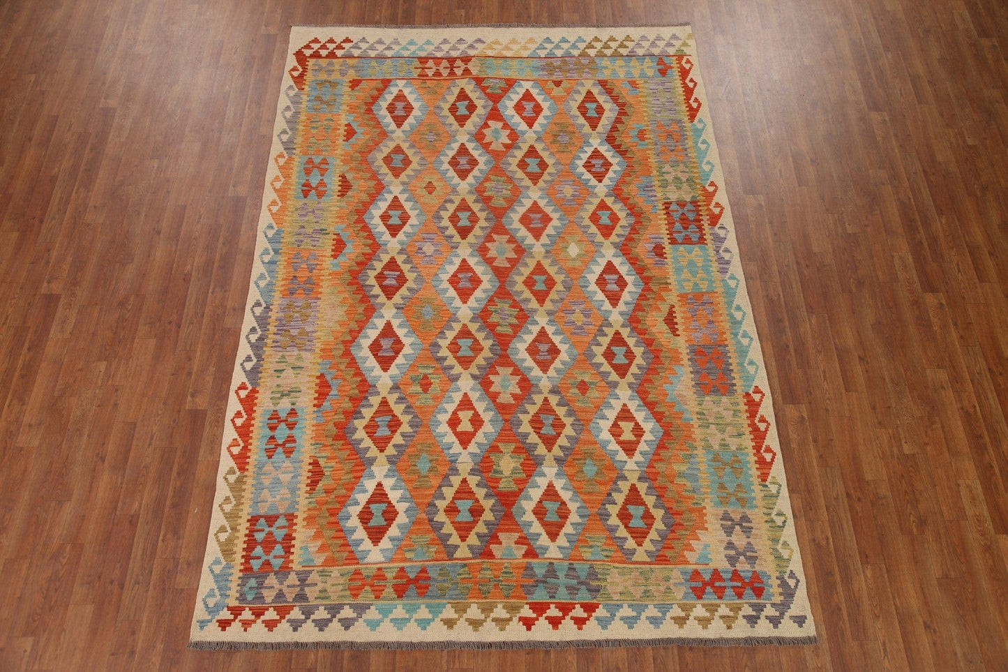 Colorful Kilim Oriental Area Rug 7x9