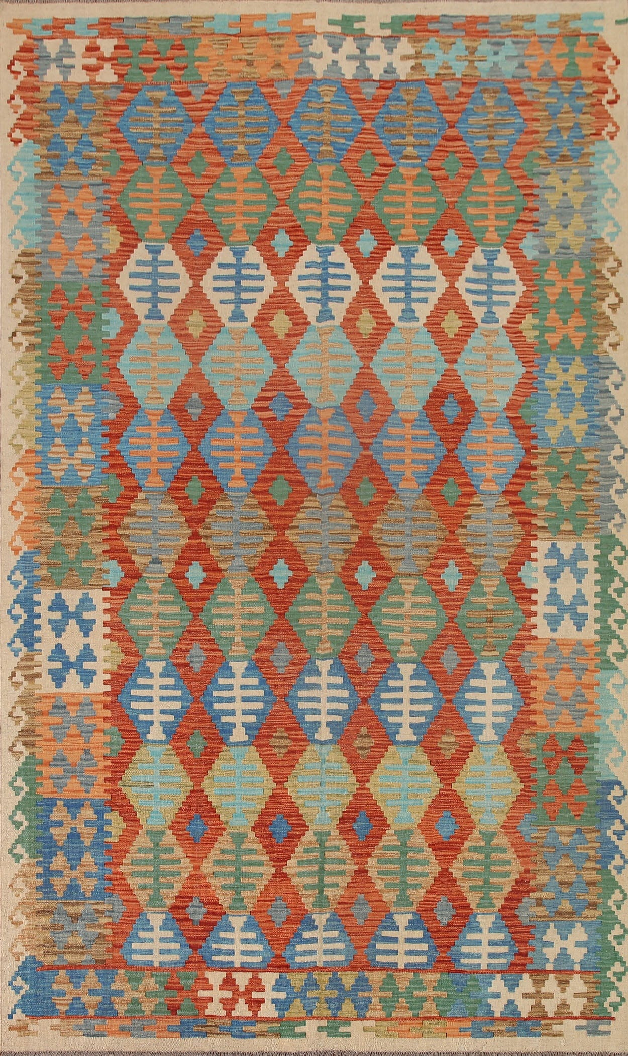 Geometric Kilim Oriental Area Rug 6x10