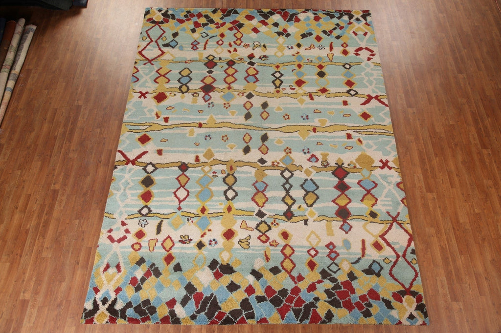 Wool Moroccan Oriental Area Rug 9x12