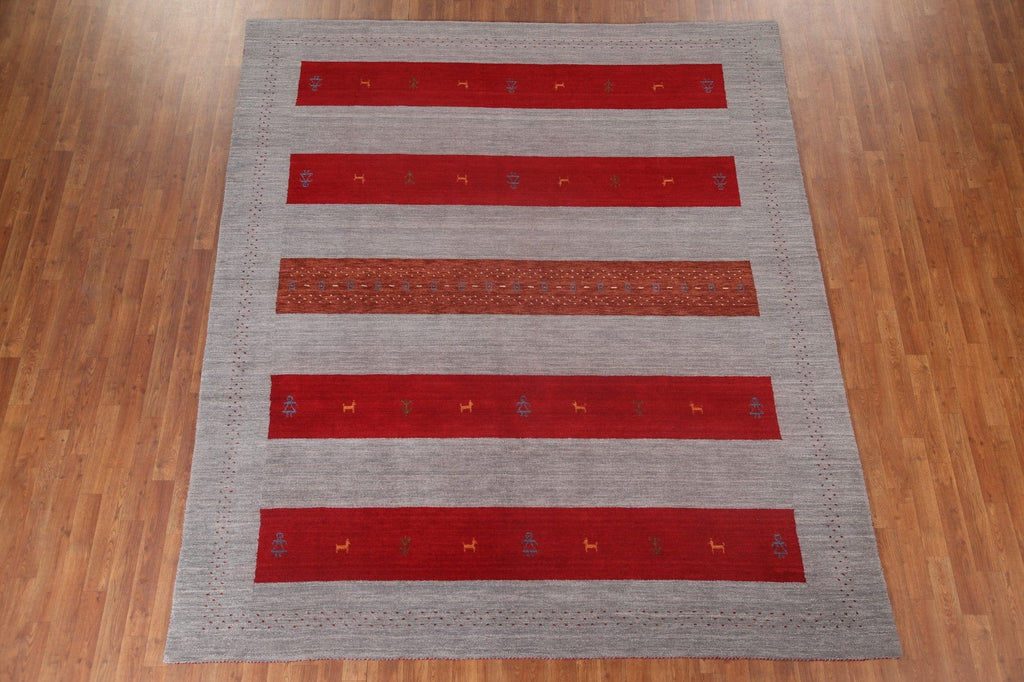 Striped Gabbeh Oriental Area Rug 8x10