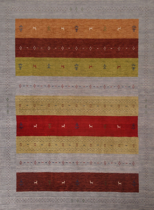 Striped Gabbeh Oriental Area Rug 8x10