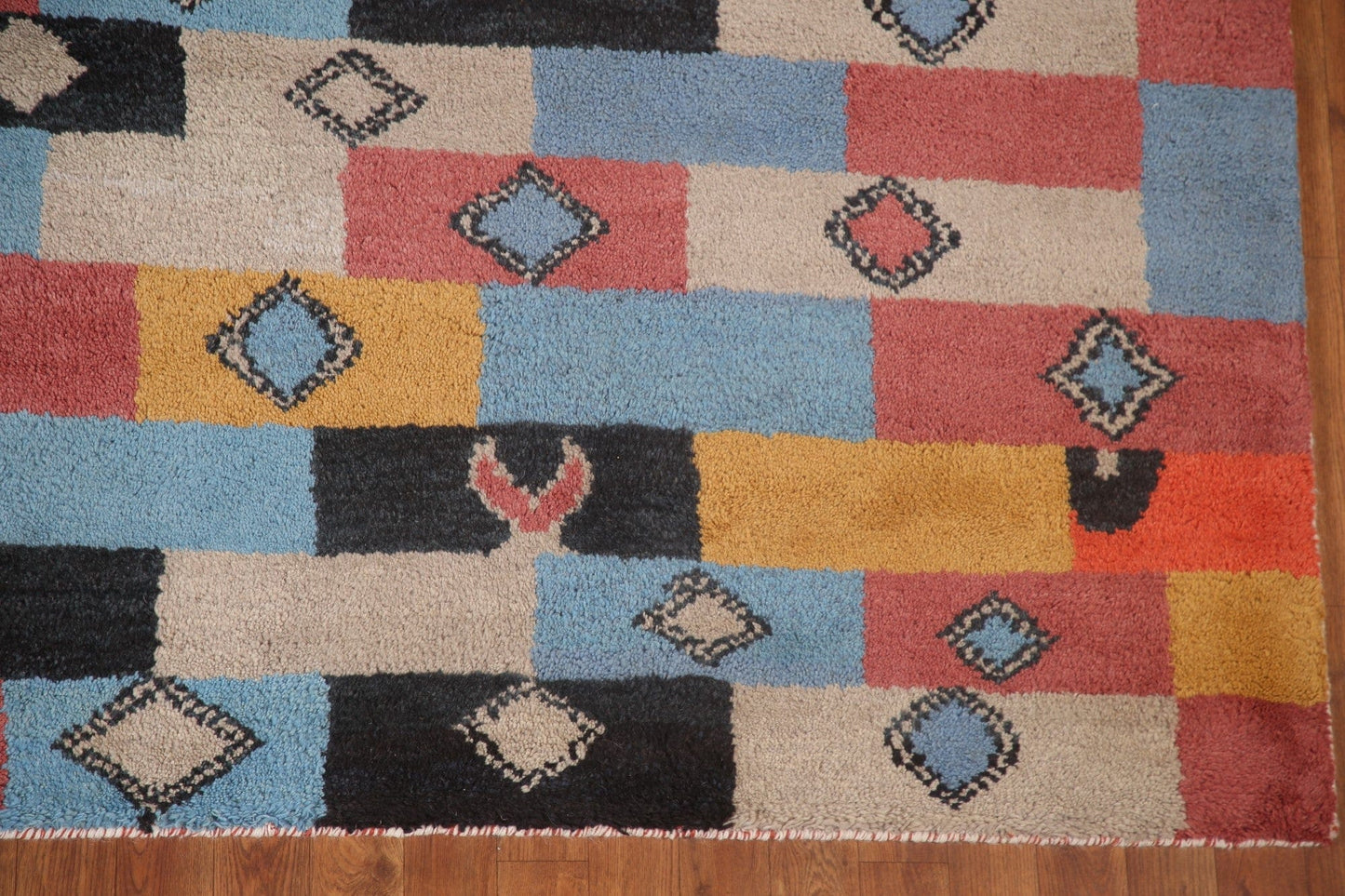 Hand-Knotted Wool Moroccan Area Rug 9x12