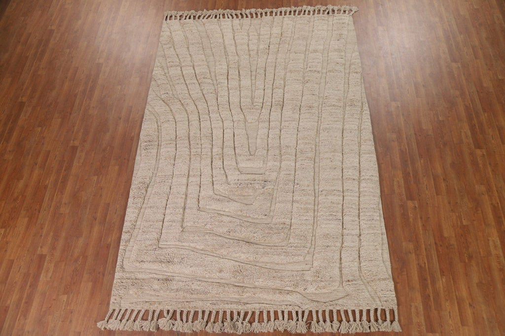 Handmade Moroccan Wool Area Rug 7x10