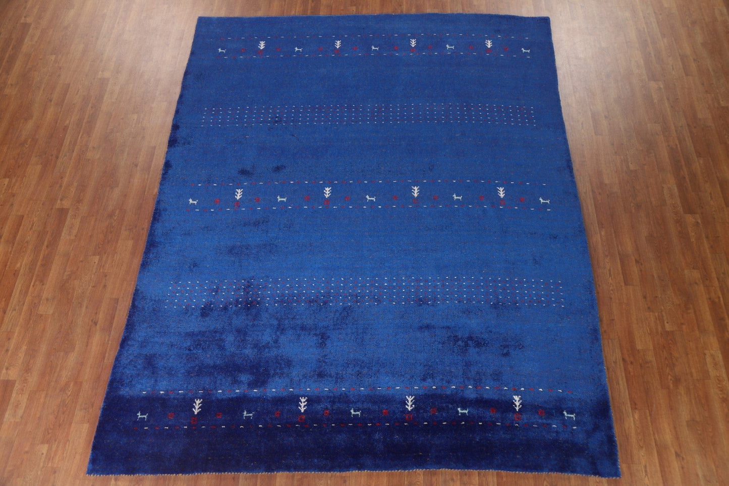 Silk Blue Gabbeh Lori Oriental Area Rug 8x10