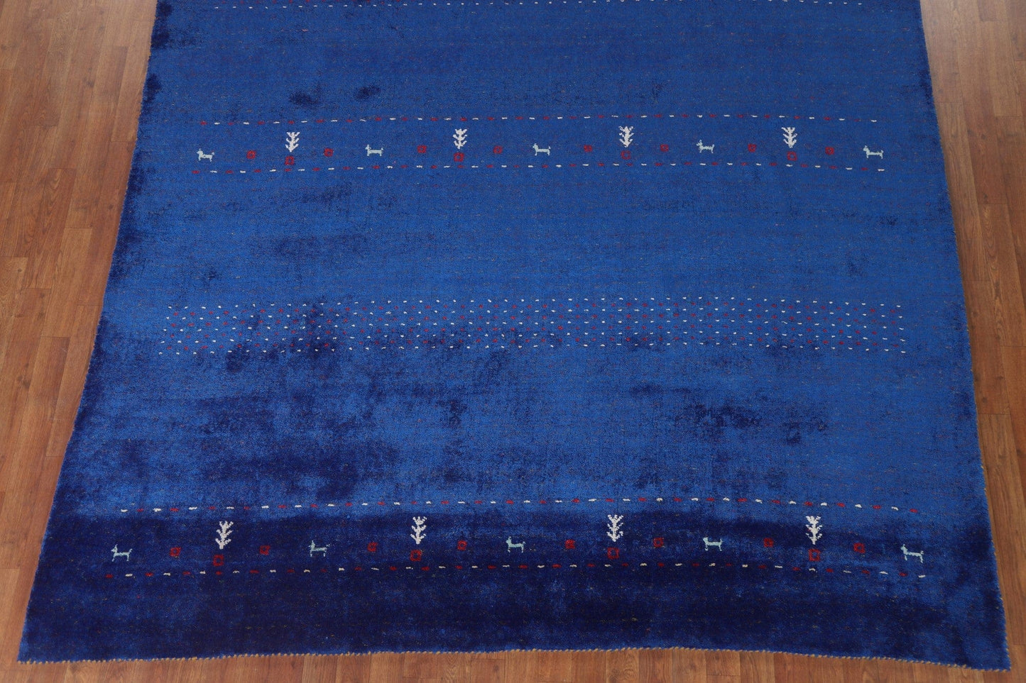 Silk Blue Gabbeh Lori Oriental Area Rug 8x10