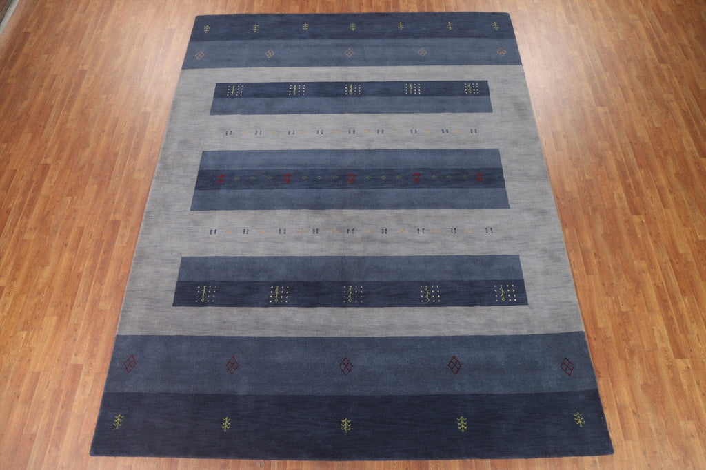 Gray/ Blue Gabbeh Oriental Area Rug 9x12