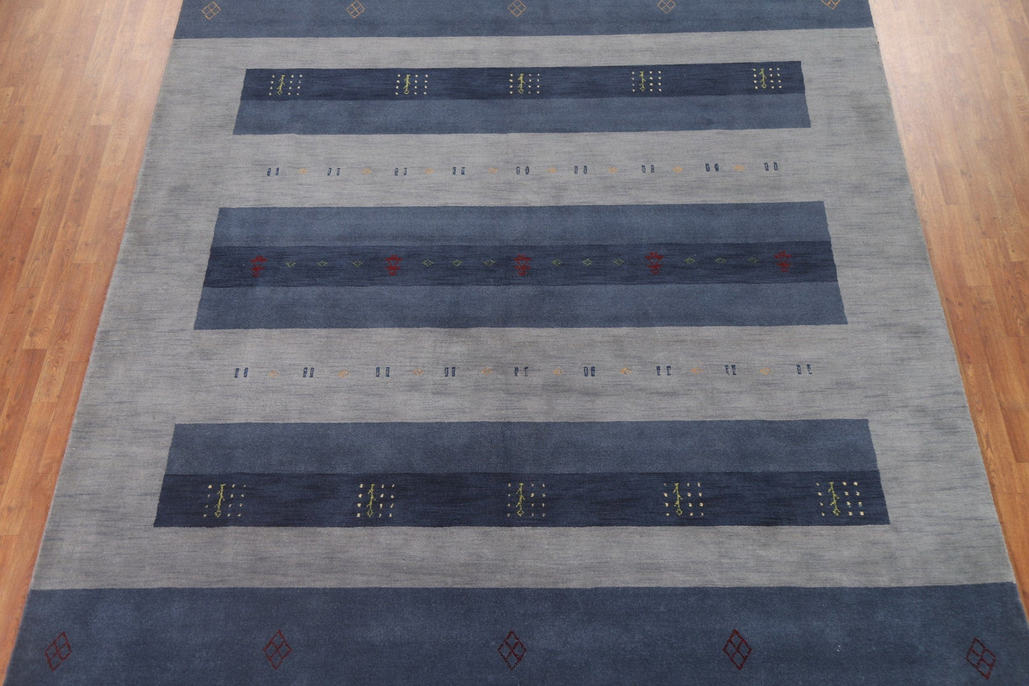 Gray/ Blue Gabbeh Oriental Area Rug 9x12