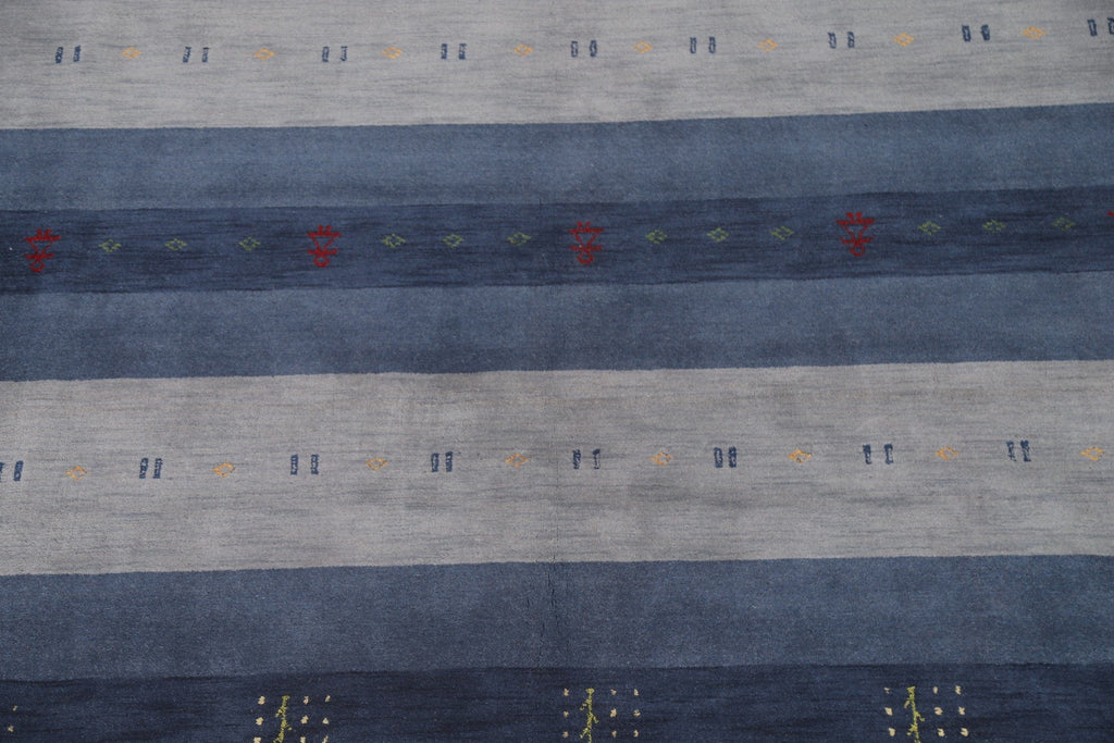 Gray/ Blue Gabbeh Oriental Area Rug 9x12