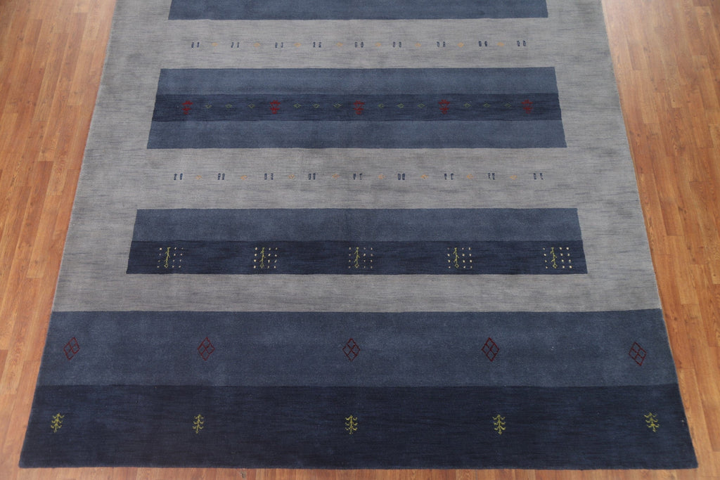 Gray/ Blue Gabbeh Oriental Area Rug 9x12