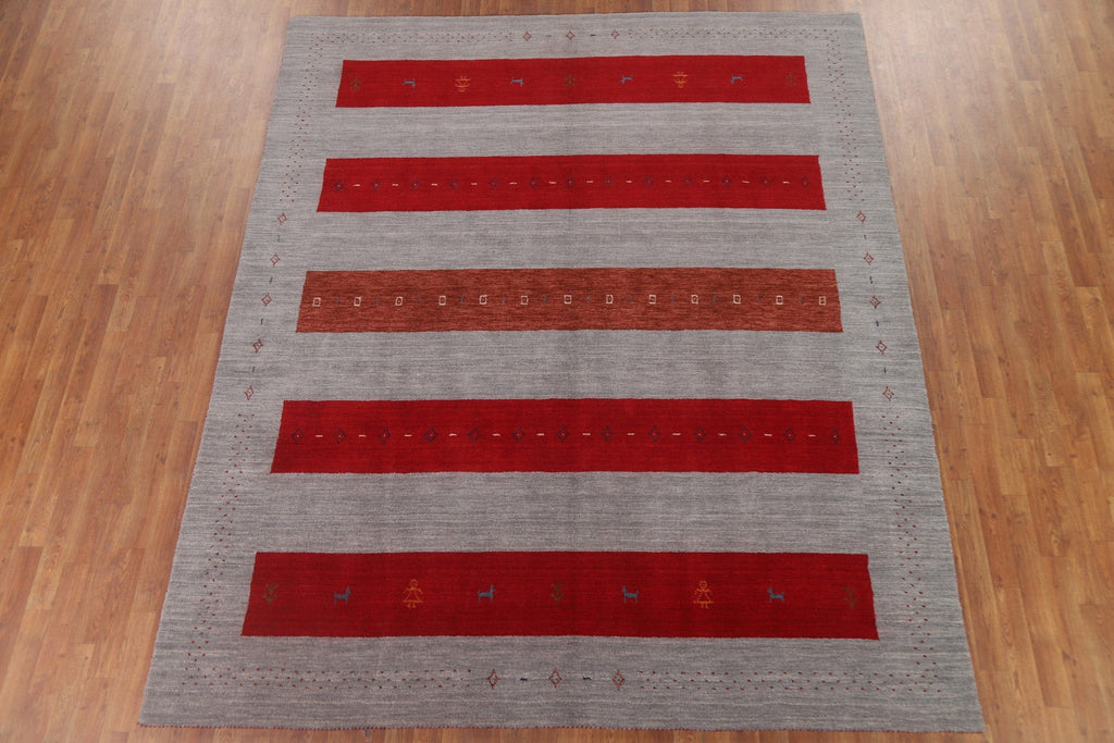 Striped Gabbeh Oriental Area Rug 8x10