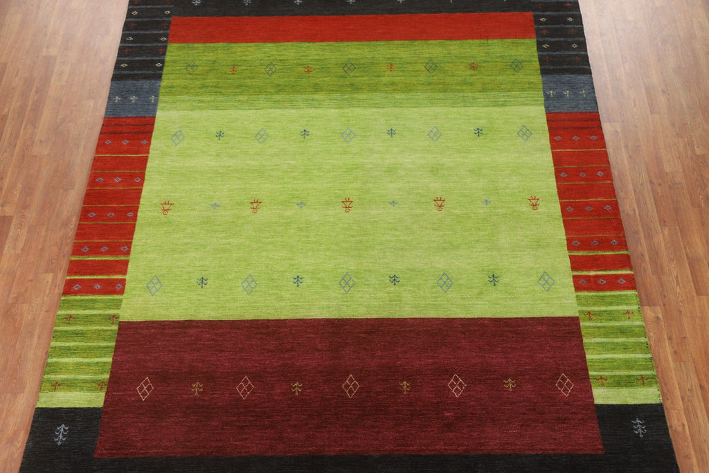 Green Tribal Gabbeh Oriental Area Rug 8x10