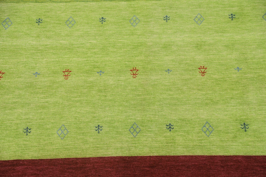 Green Tribal Gabbeh Oriental Area Rug 8x10