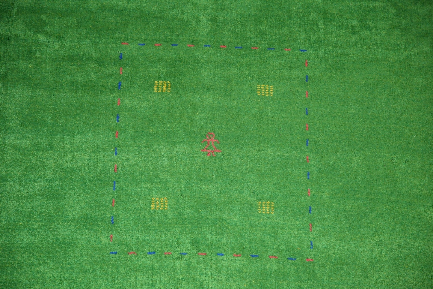 Green Gabbeh Lori Silk Area Rug 8x10