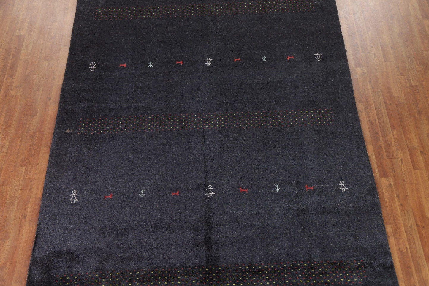 100% Silk Gabbeh Lori Oriental Area Rug 8x10