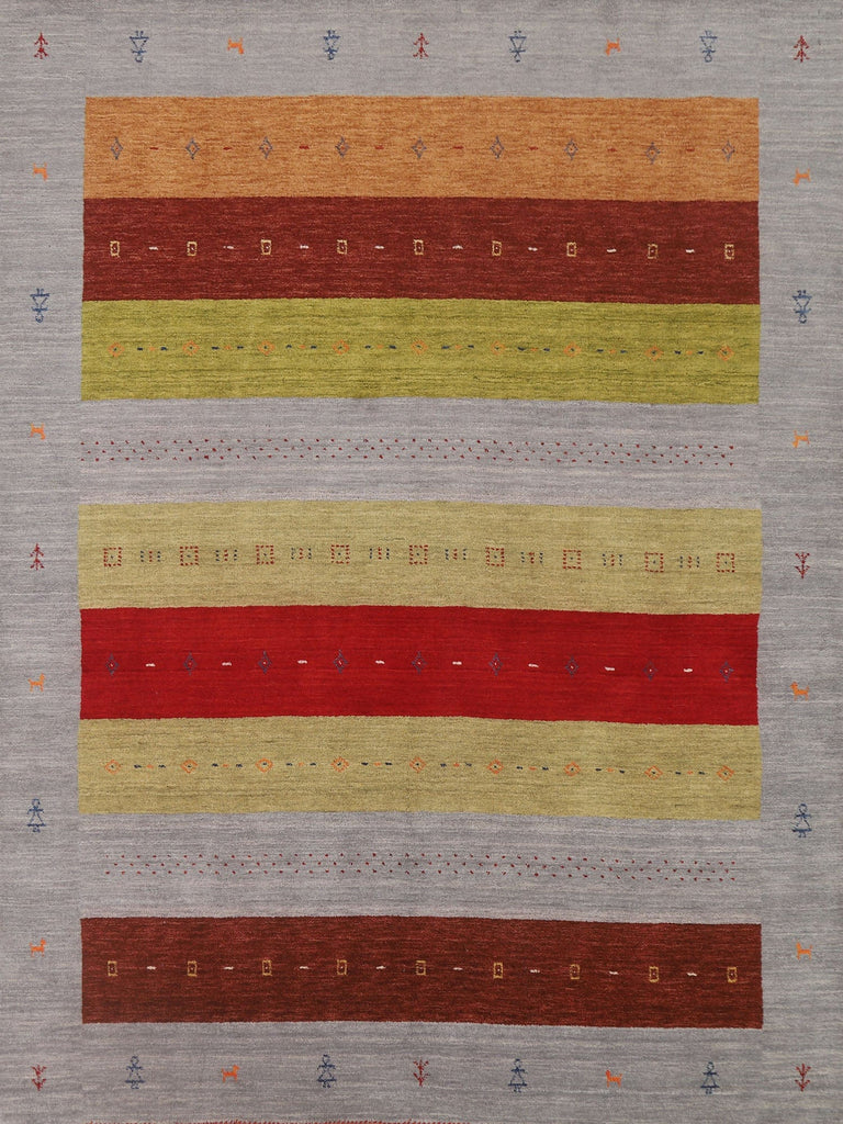 Striped Gabbeh Oriental Area Rug 8x10