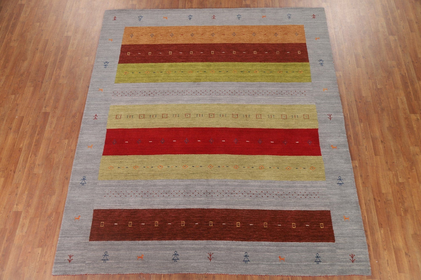 Striped Gabbeh Oriental Area Rug 8x10