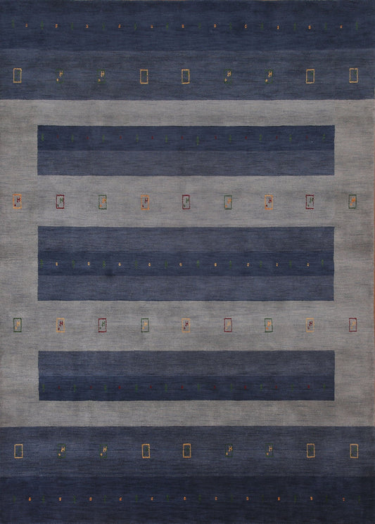 Striped Gabbeh Wool Area Rug 8x10