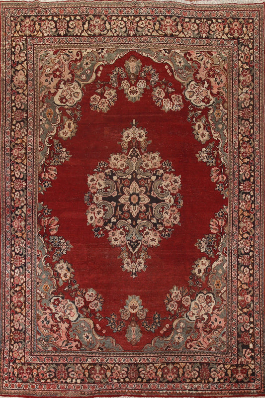 Antique Red Mahal Persian Area Rug 10x13