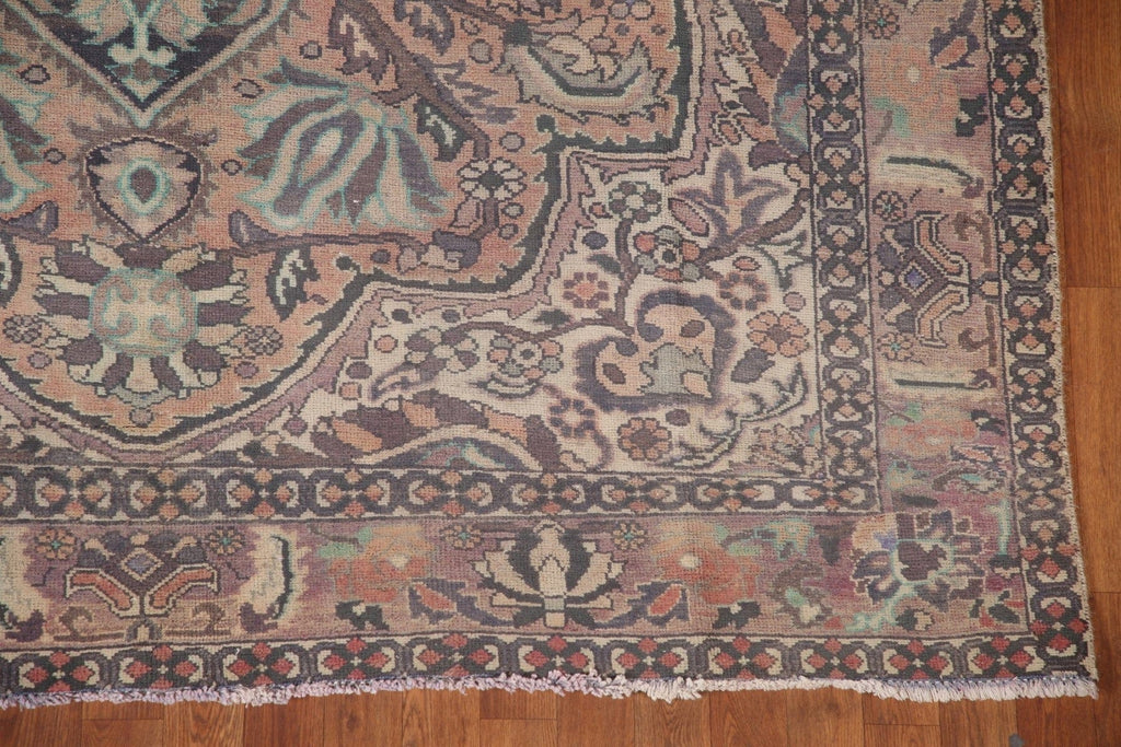 Distressed Wool Bakhtiari Persian Area Rug 7x10