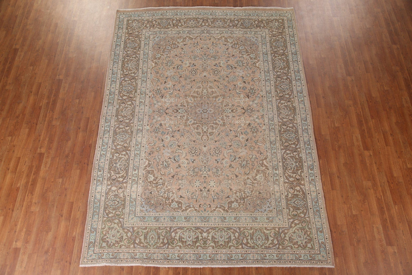 Distressed Kashan Persian Area Rug 8x11