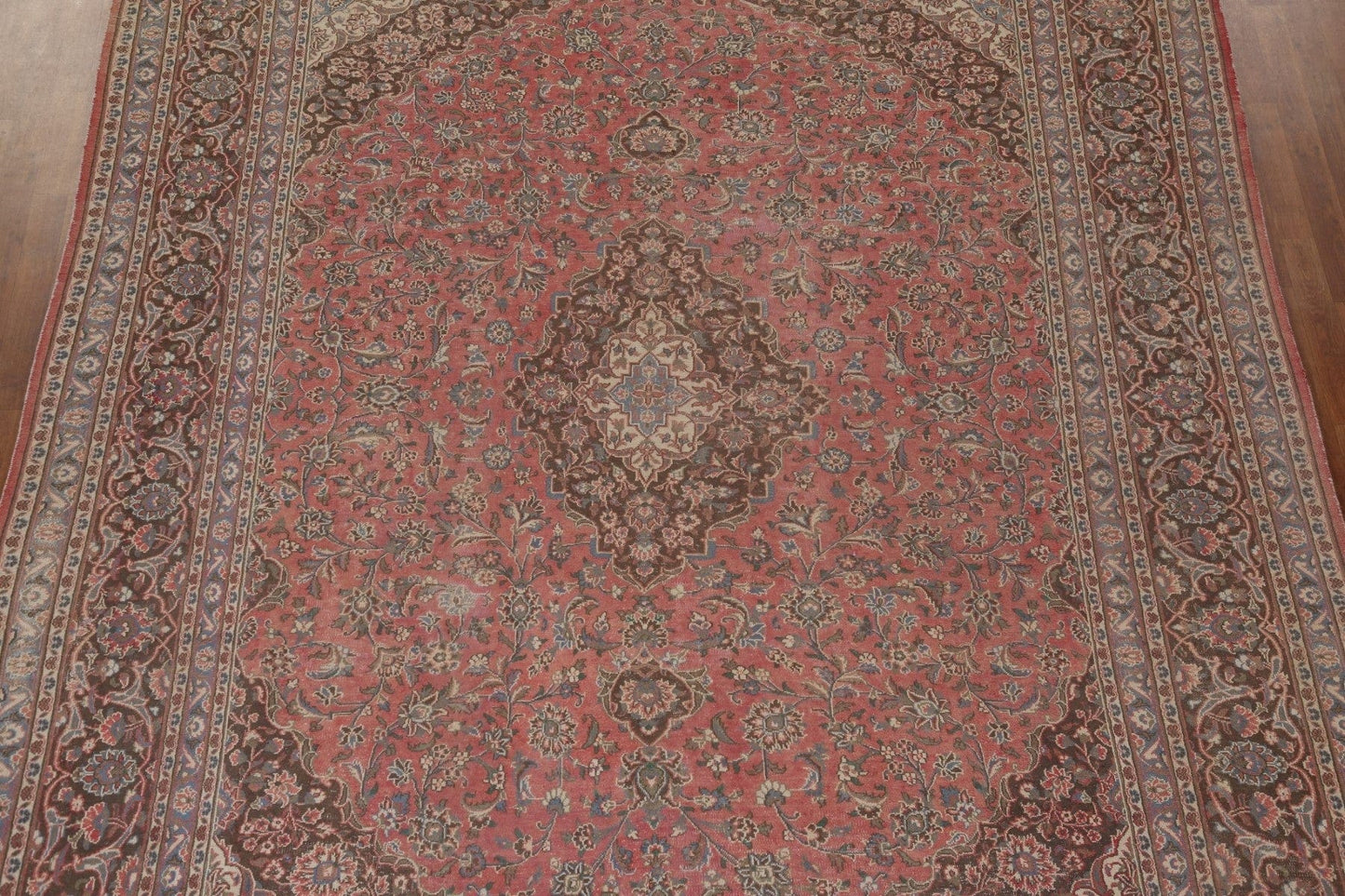 Traditional Pink Kashan Persian Area Rug 10x12