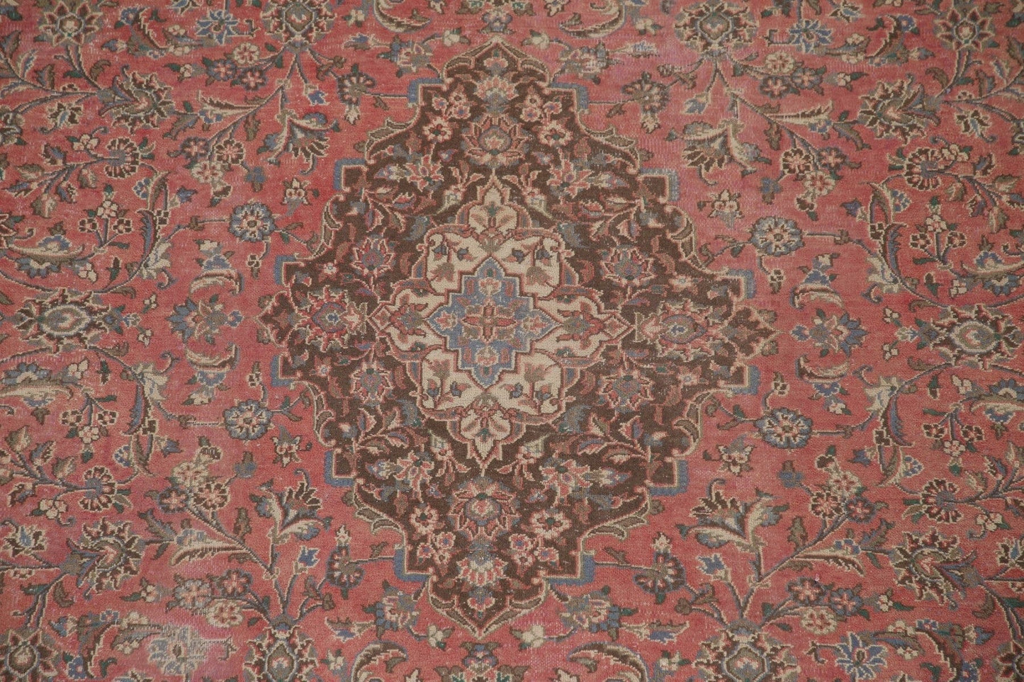 Traditional Pink Kashan Persian Area Rug 10x12