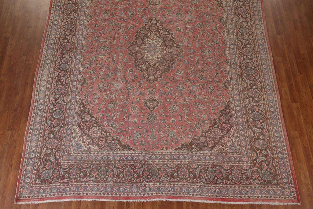 Traditional Pink Kashan Persian Area Rug 10x12