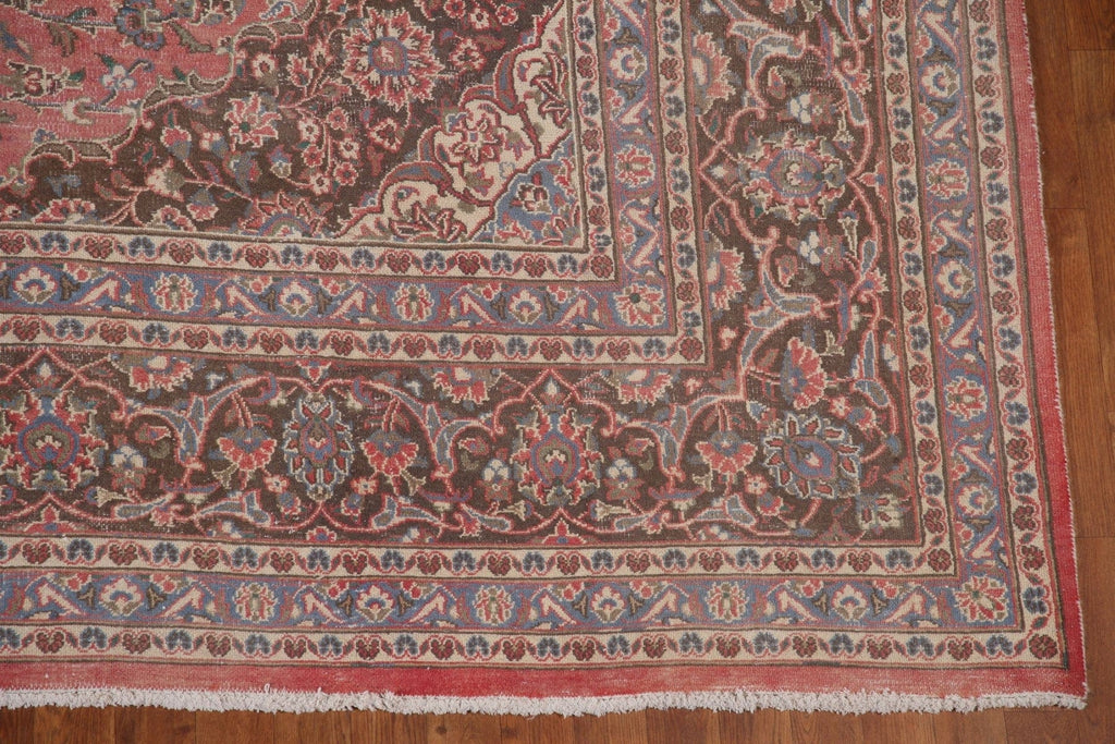 Traditional Pink Kashan Persian Area Rug 10x12