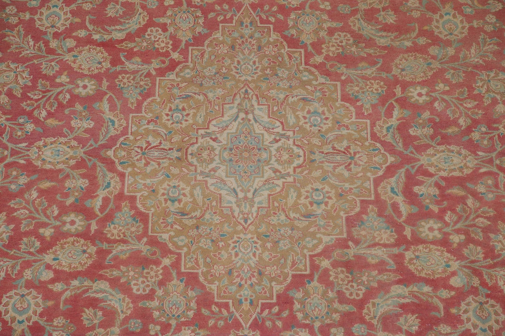 Antique Vegetable Dye Kashan Persian Area Rug 10x13