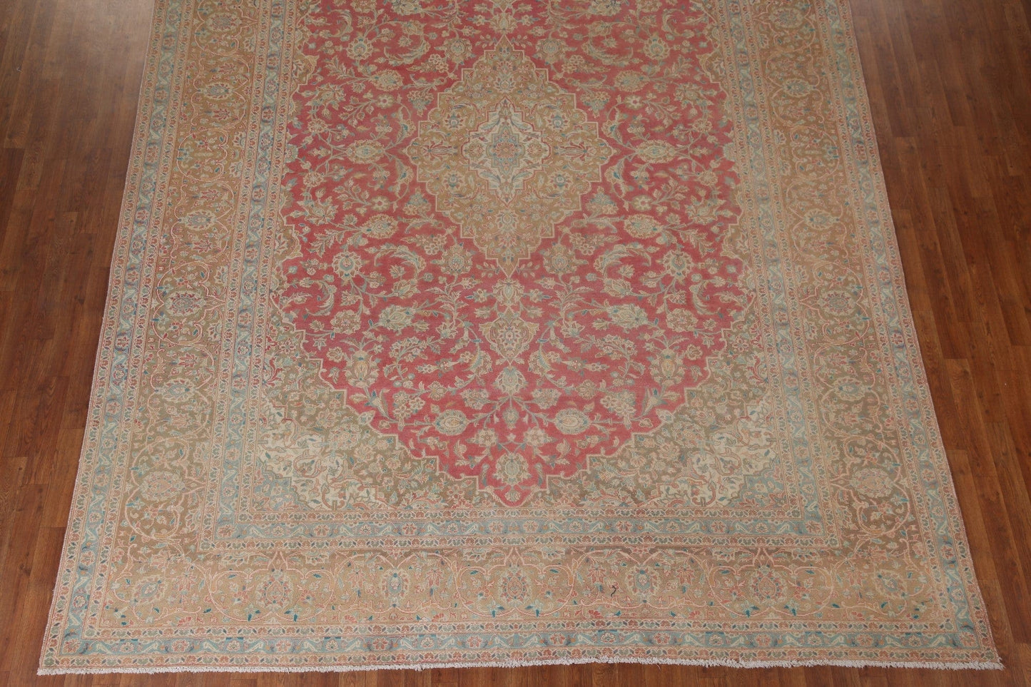 Antique Vegetable Dye Kashan Persian Area Rug 10x13