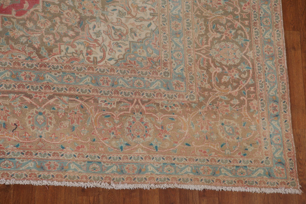 Antique Vegetable Dye Kashan Persian Area Rug 10x13