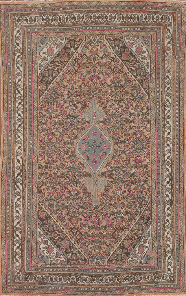 Geometric Hamedan Persian Area Rug 7x10