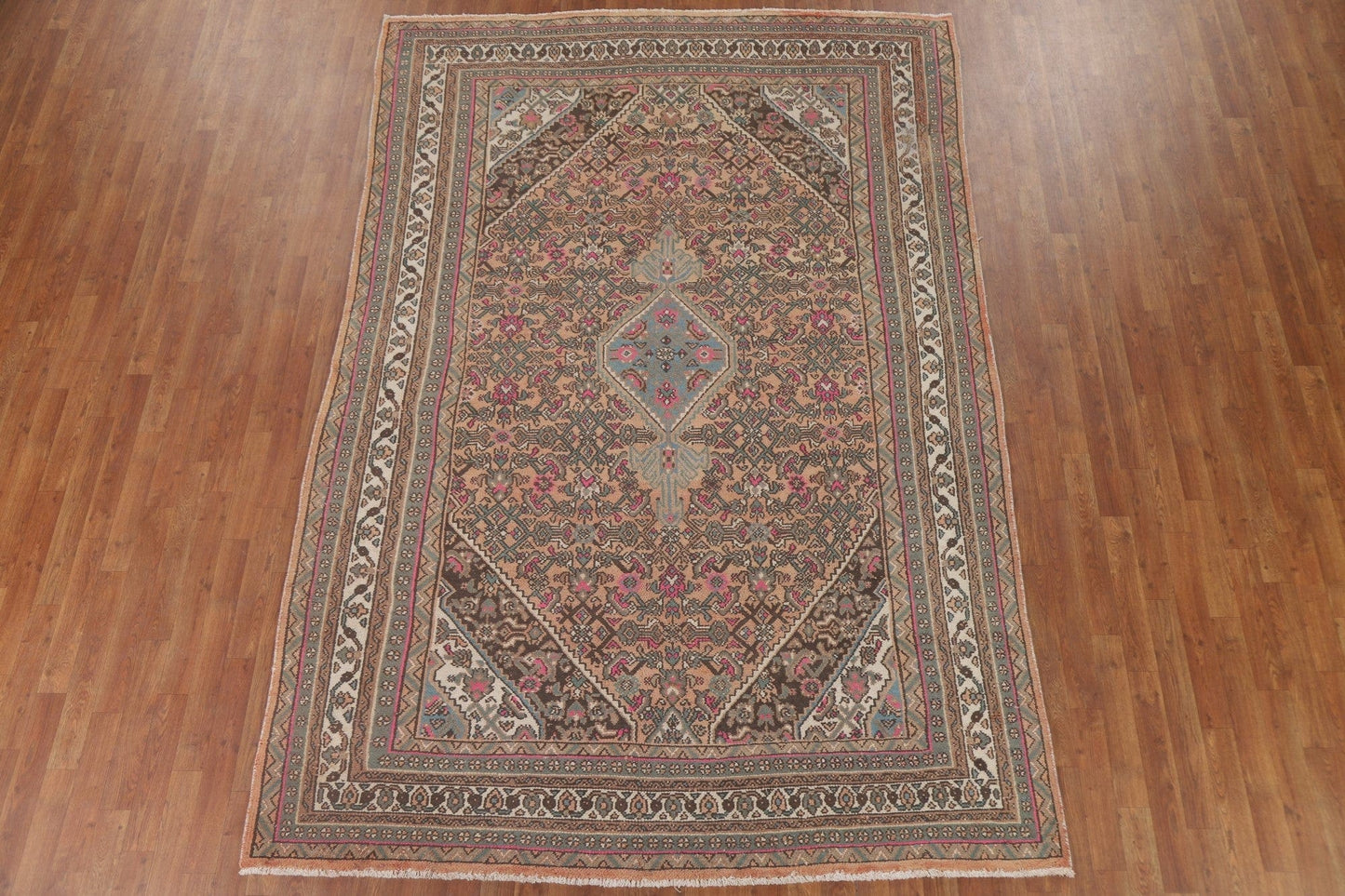 Geometric Hamedan Persian Area Rug 7x10