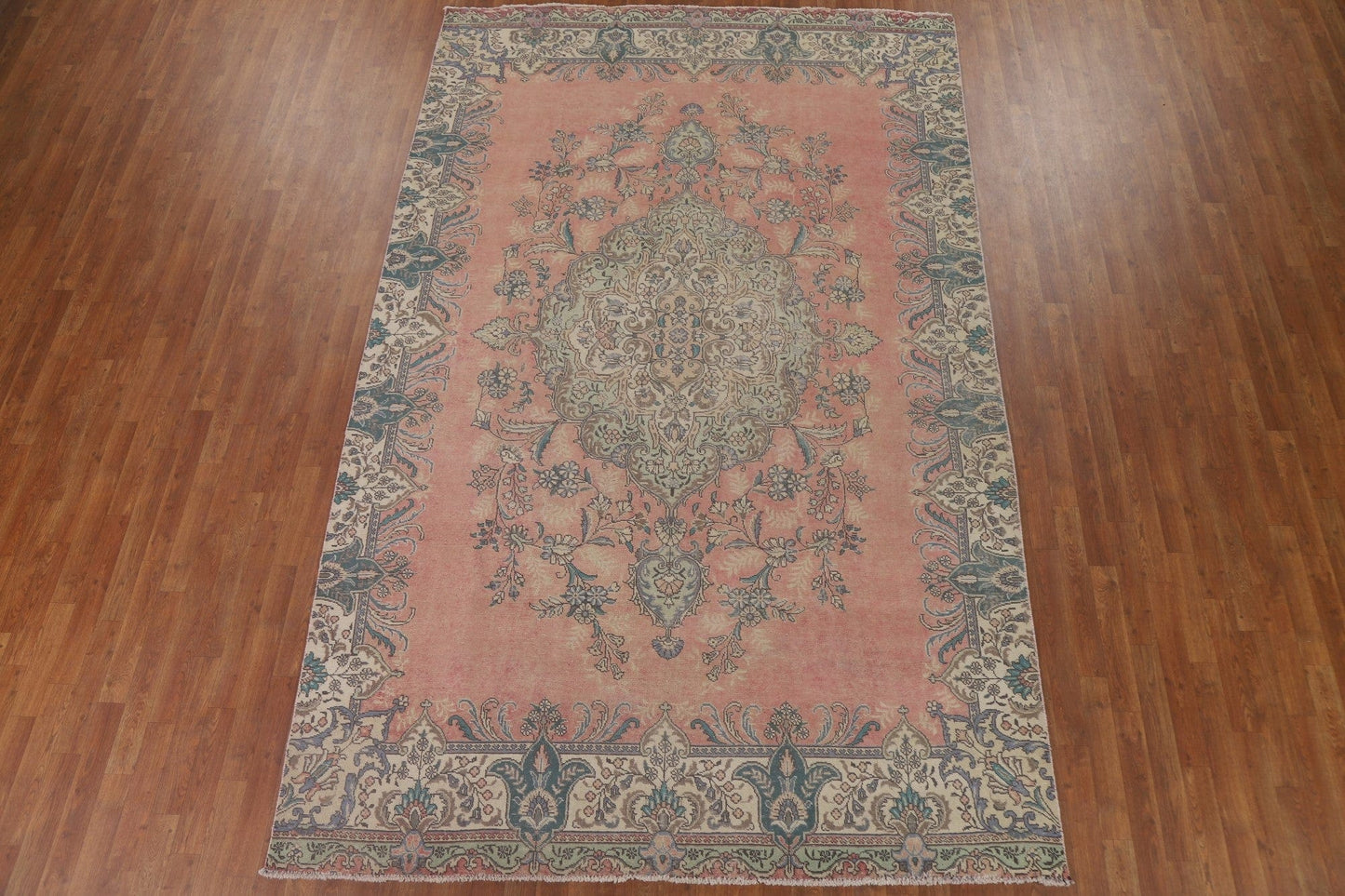 Distressed Tabriz Persian Area Rug 7x12