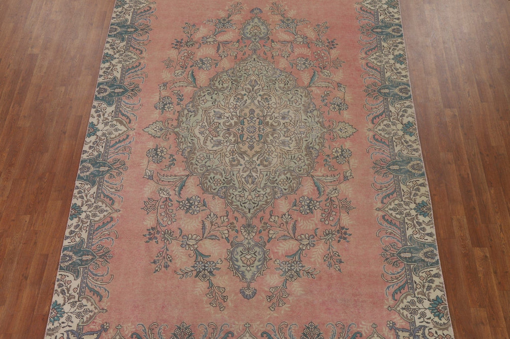 Distressed Tabriz Persian Area Rug 7x12