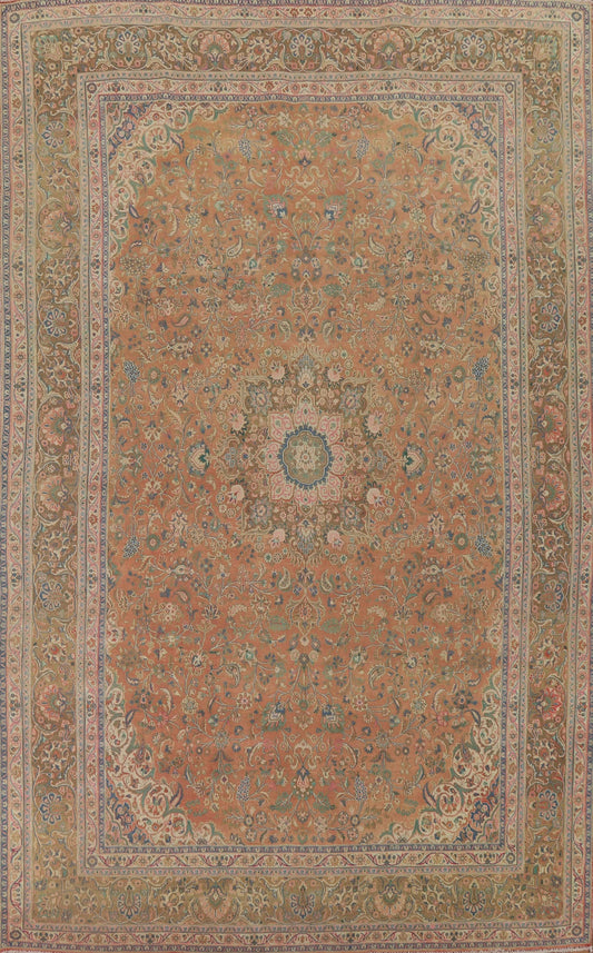 Traditional Mashad Persian Large Rug 10x14