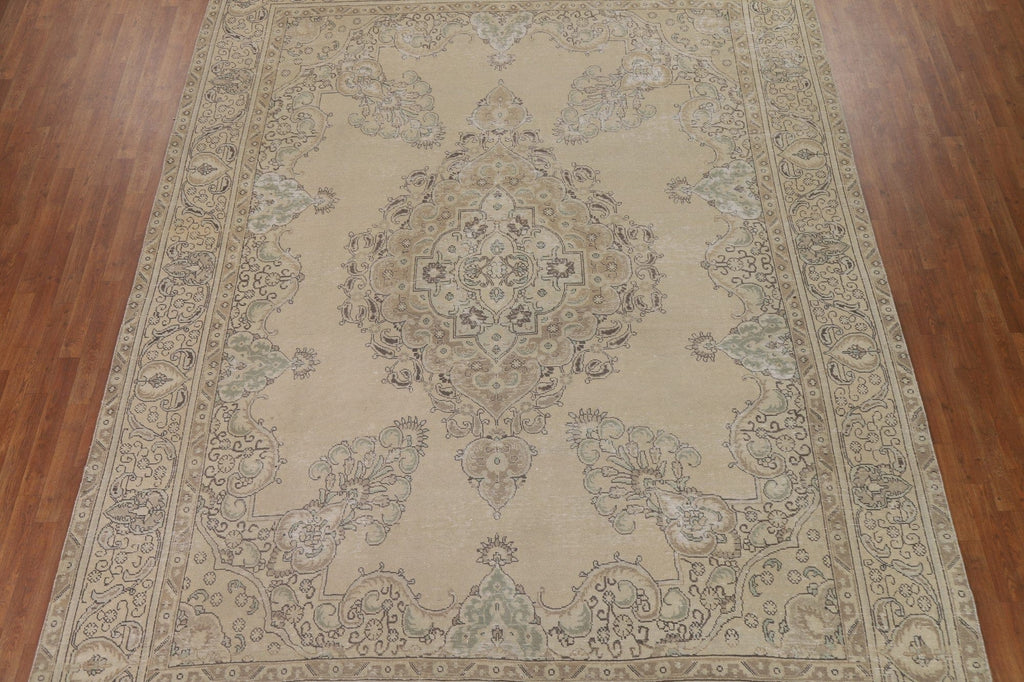 Distressed Tabriz Persian Area Rug 10x13