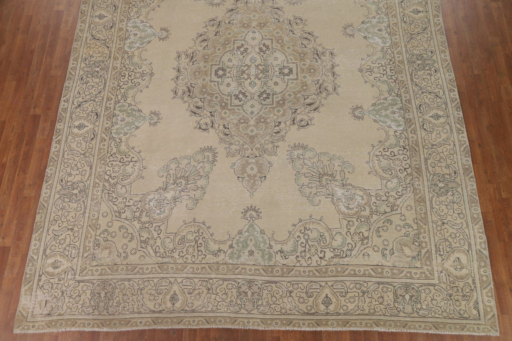 Distressed Tabriz Persian Area Rug 10x13