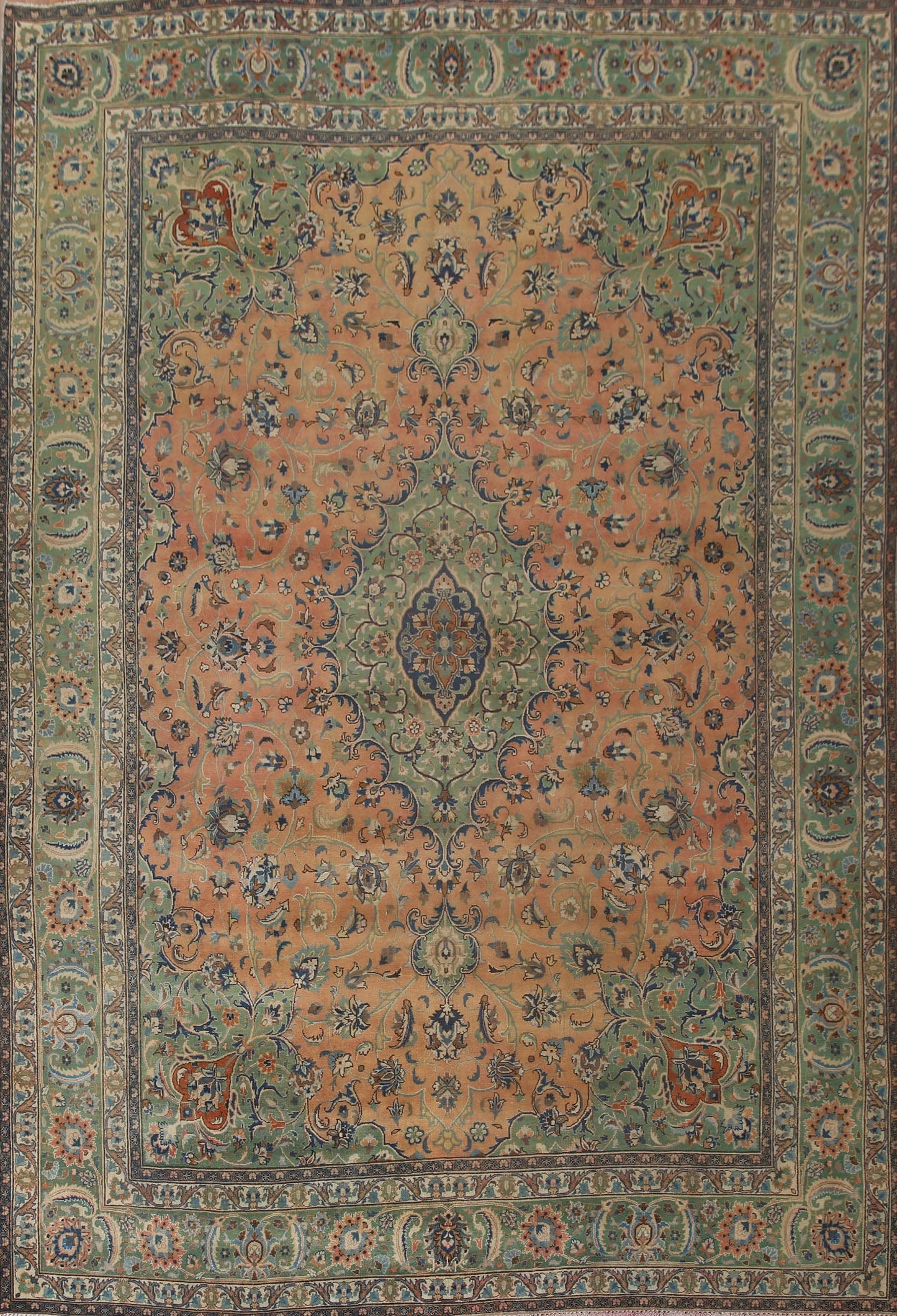 Vegetable Dye Mashad Persian Area Rug 10x13