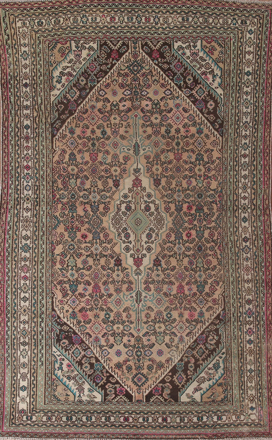 Distressed Hamedan Persian Area Rug 6x10
