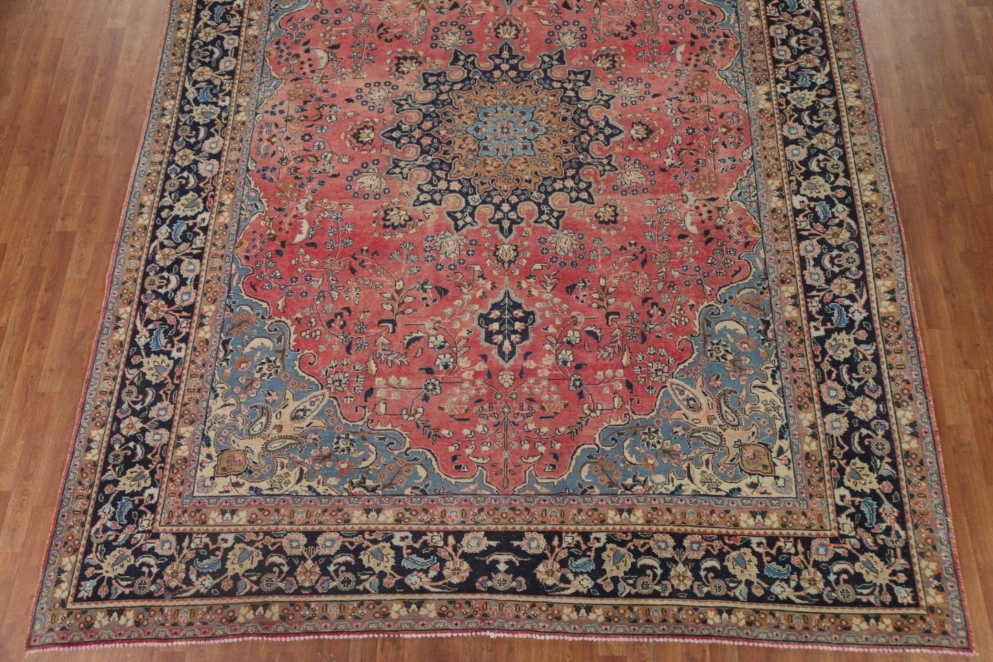 Vintage Pink Mashad Persian Area Rug 10x12