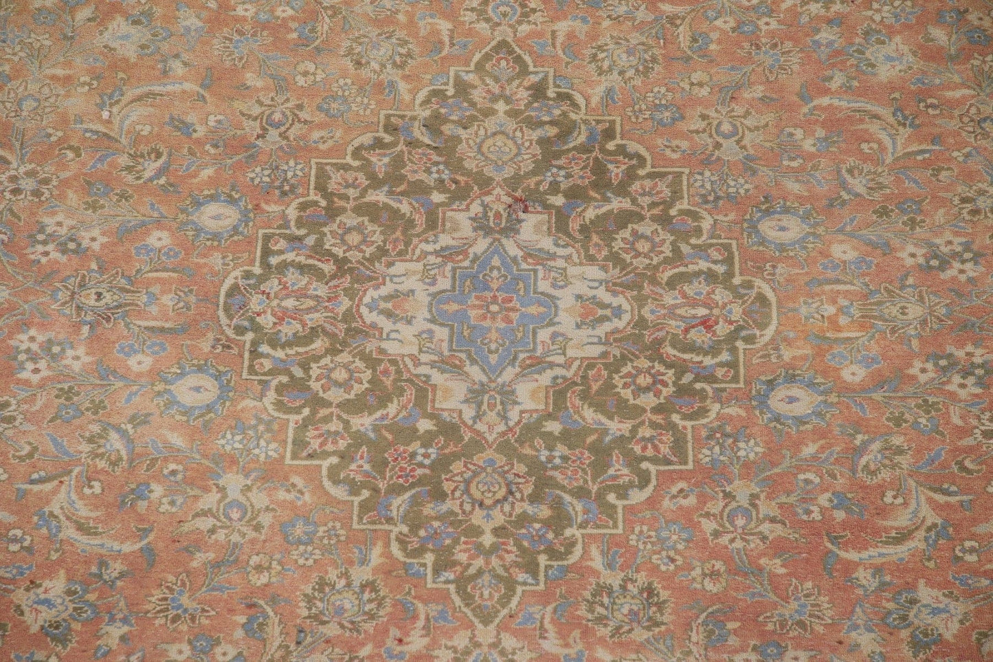 Antique Vegetable Dye Kashan Persian Area Rug 10x13