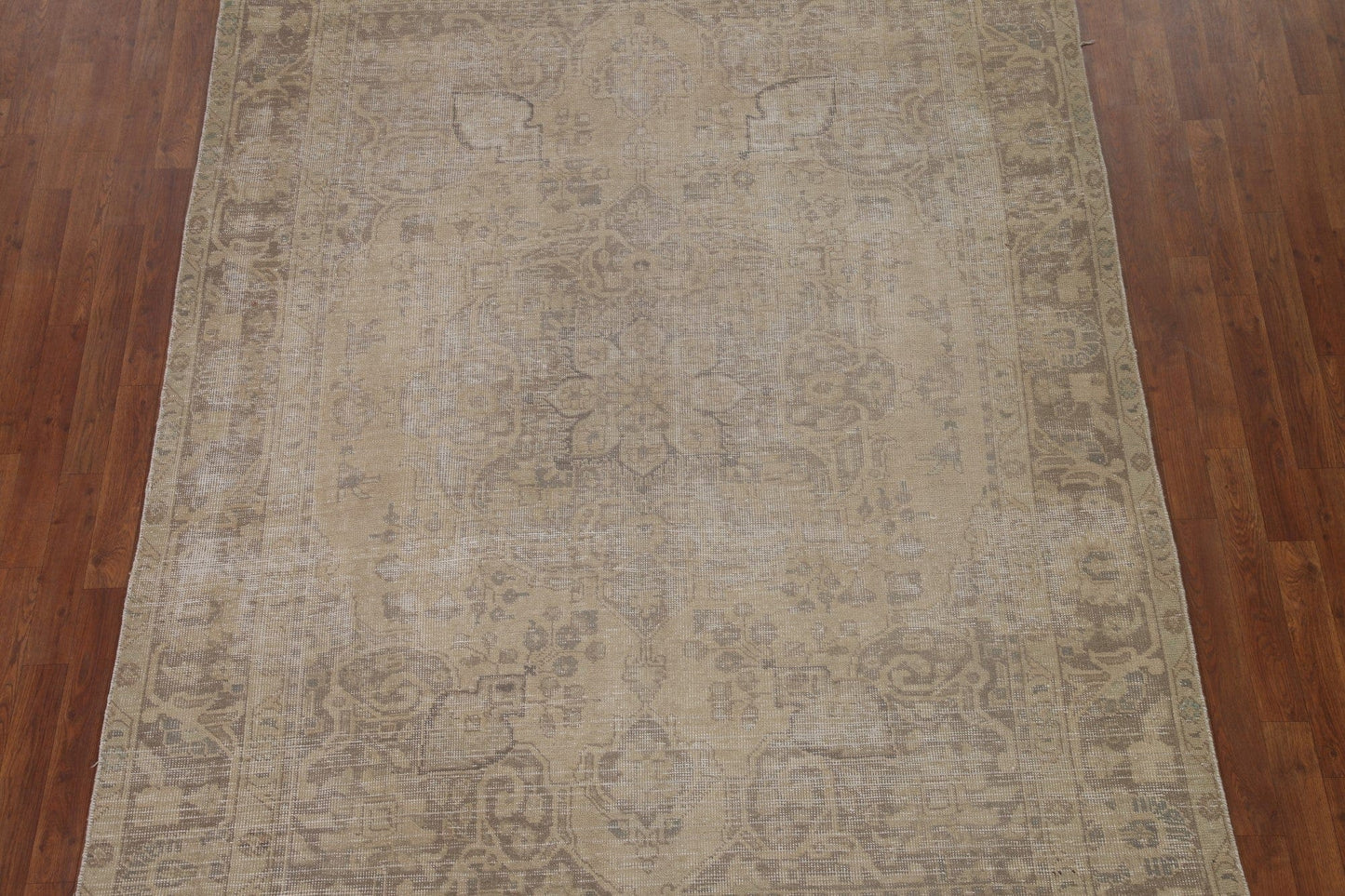 Distressed Wool Tabriz Persian Area Rug 7x9