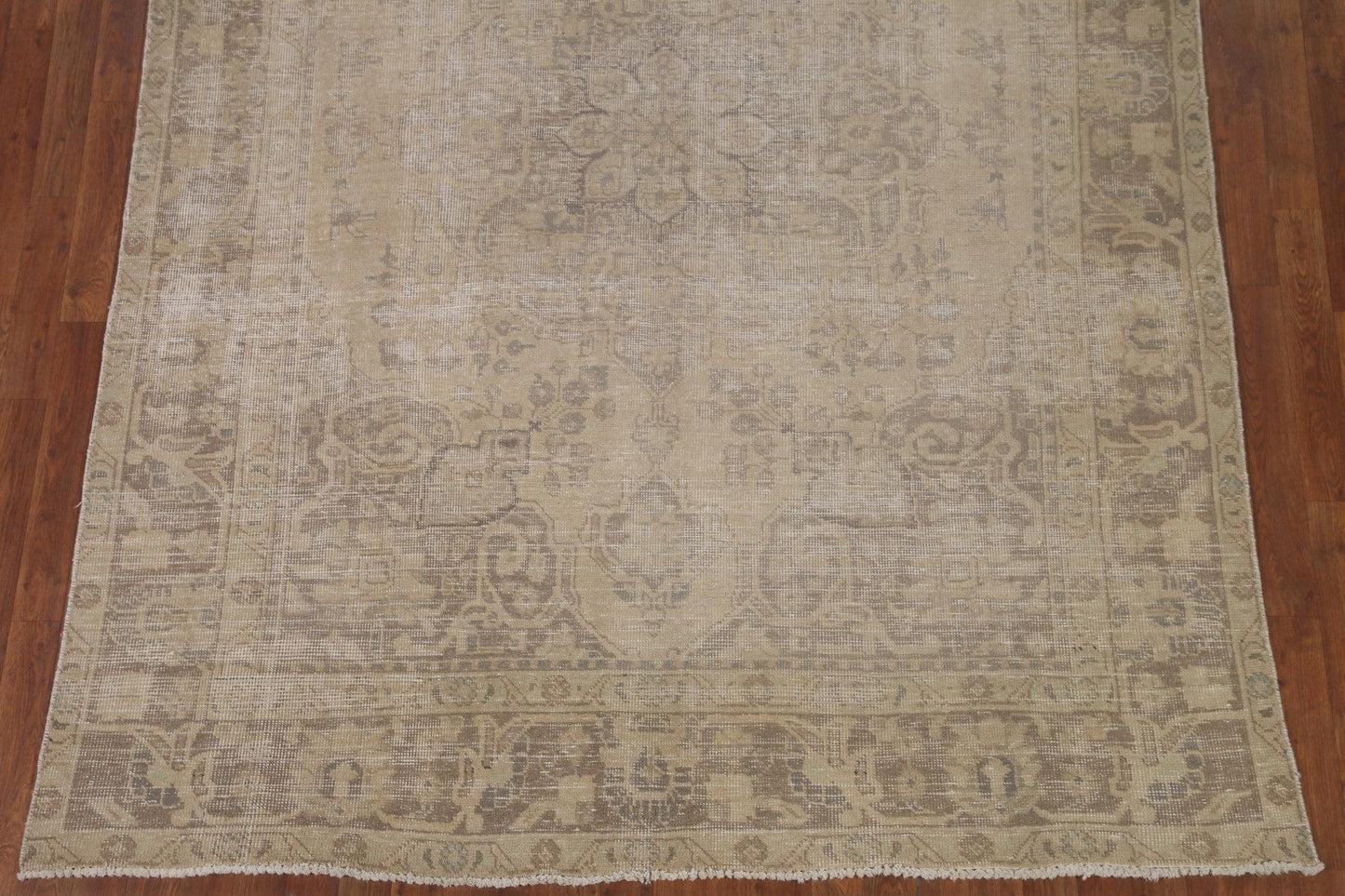 Distressed Wool Tabriz Persian Area Rug 7x9