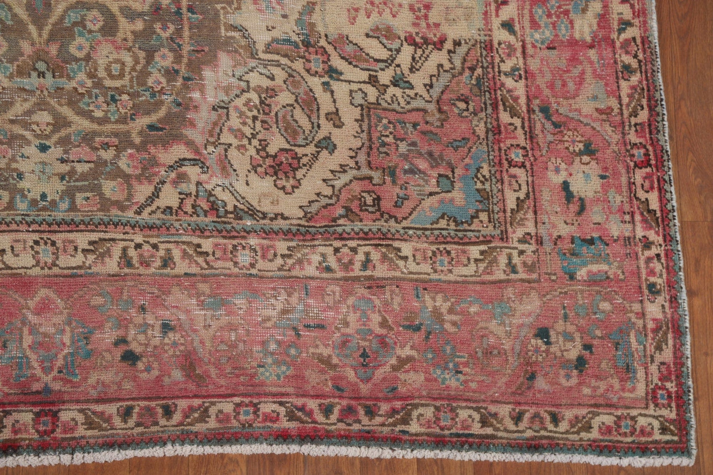 Distressed Mashad Persian Area Rug 6x11