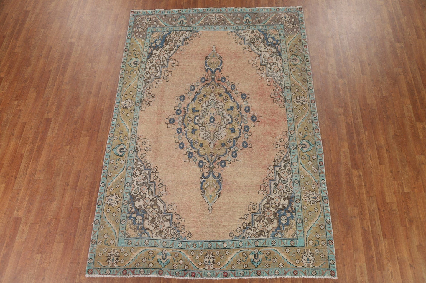 Vintage Wool Tabriz Persian Area Rug 7x10