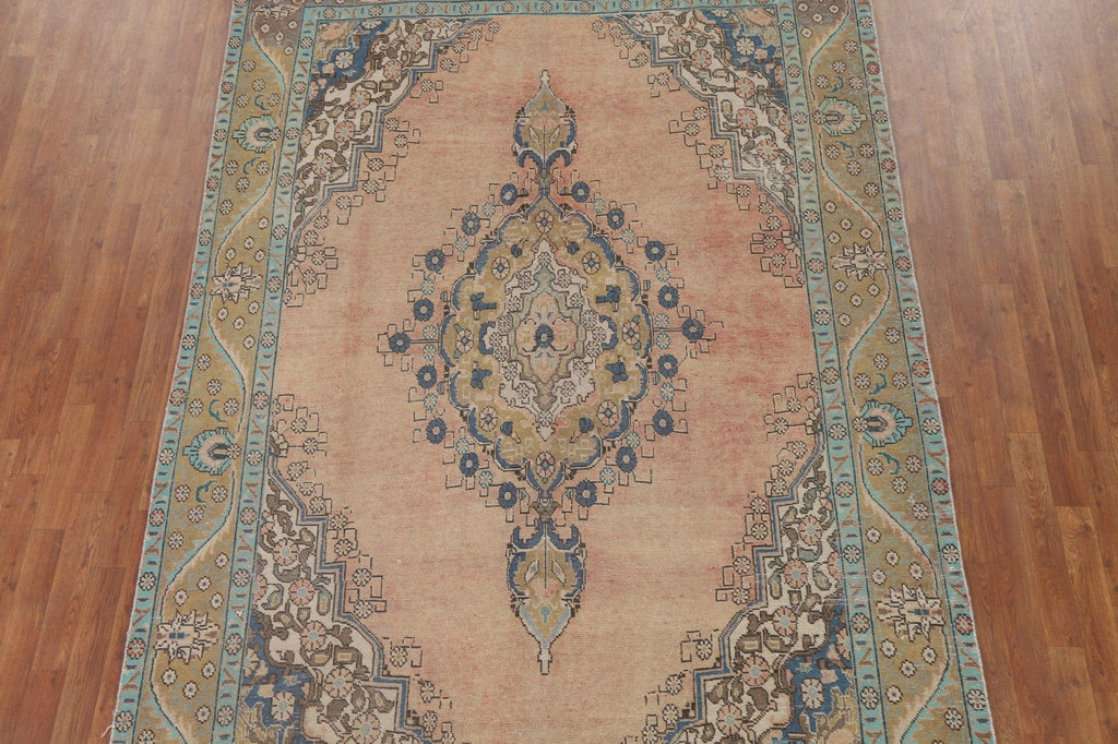 Vintage Wool Tabriz Persian Area Rug 7x10