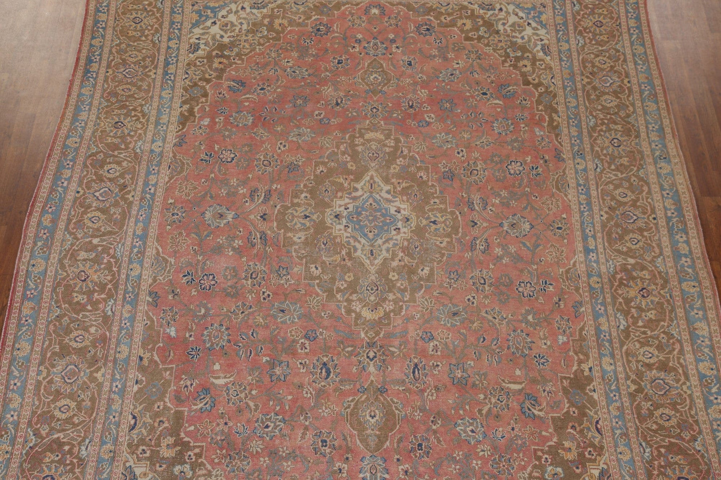 Distressed Kashan Persian Area Rug 10x13