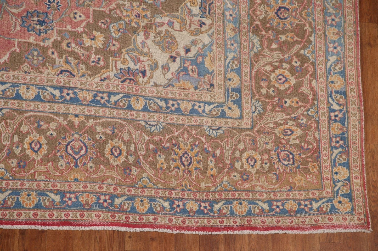 Distressed Kashan Persian Area Rug 10x13