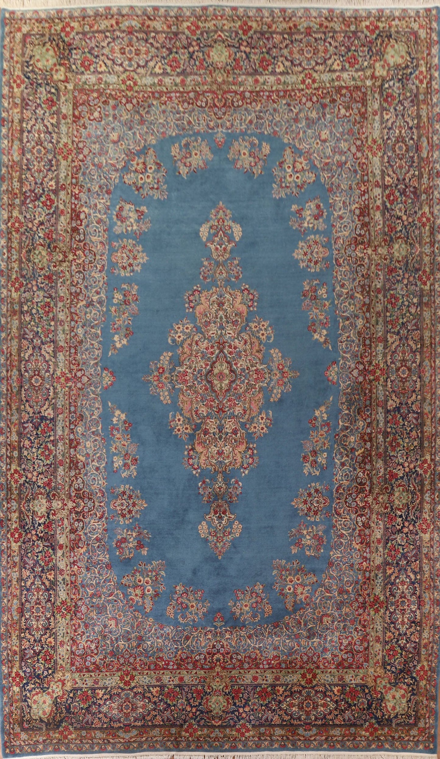 Vegetable Dye Kerman Large Persian Antique Rug 13x20